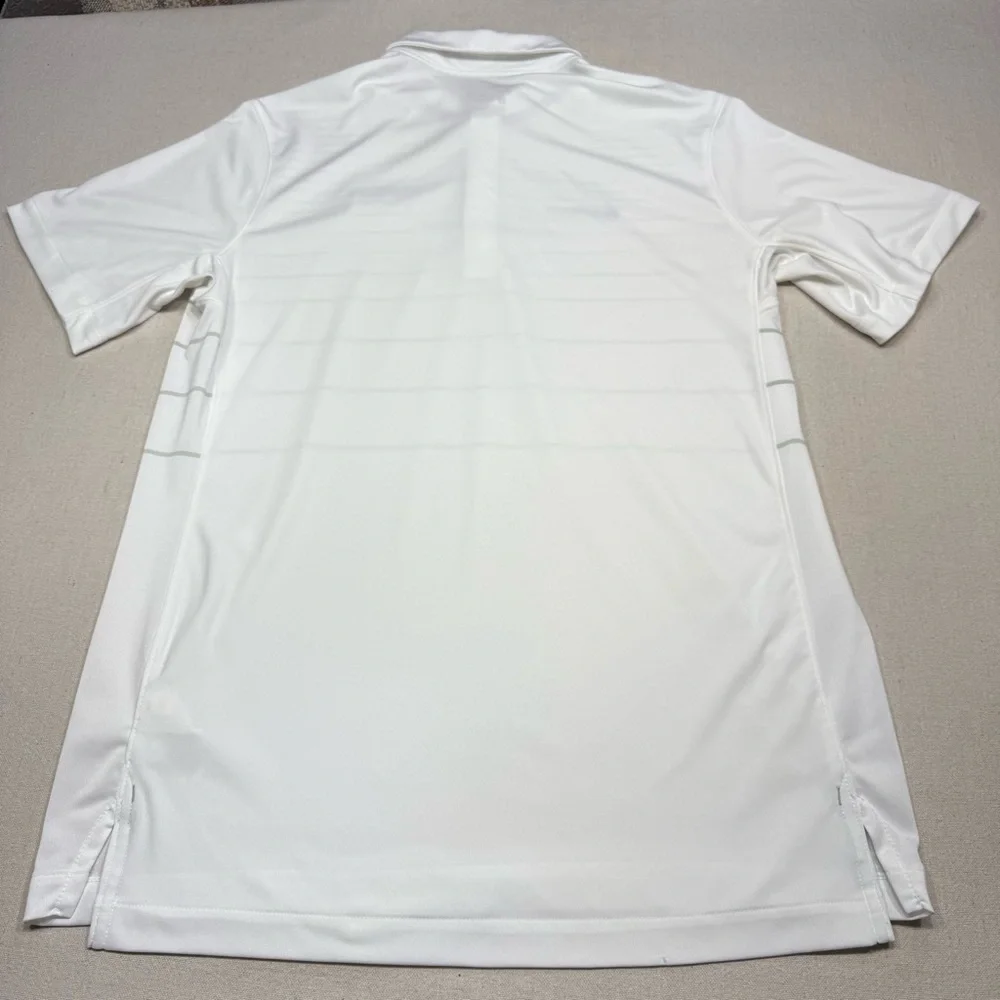Nike Men's White Polo Shirt with U of A Logo - Size Medium